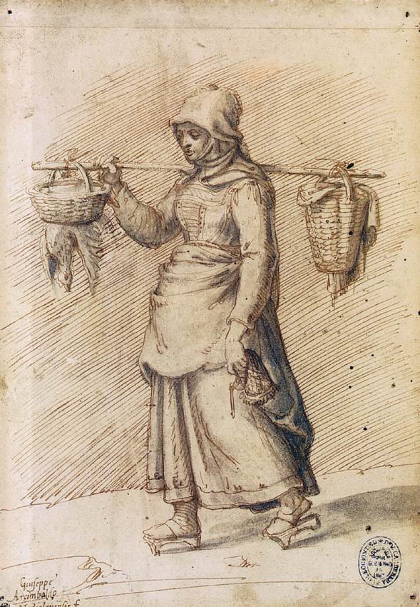 Bäuerin auf dem Weg zum Markt von Giuseppe Arcimboldo