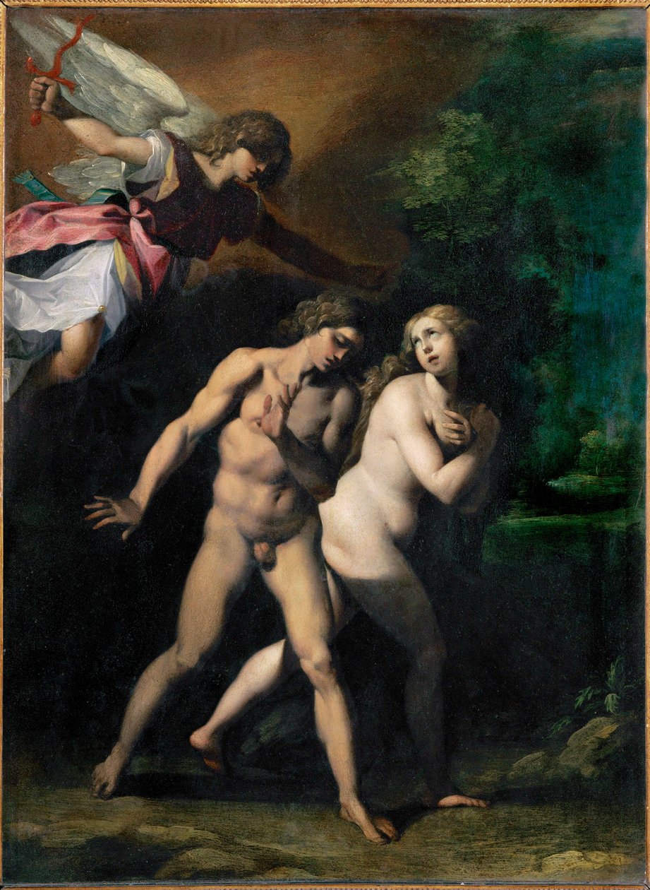 Adam und Eva aus dem Paradies vertrieben von Giuseppe (1568 1640) Cesari