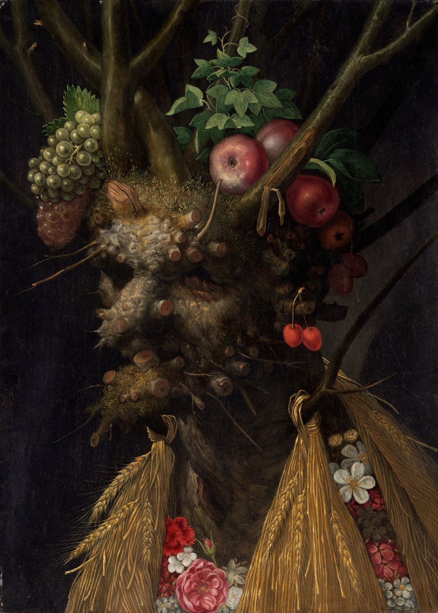 Vier Jahreszeiten in einem Kopf, ca. 1590 von Giuseppe Arcimboldi