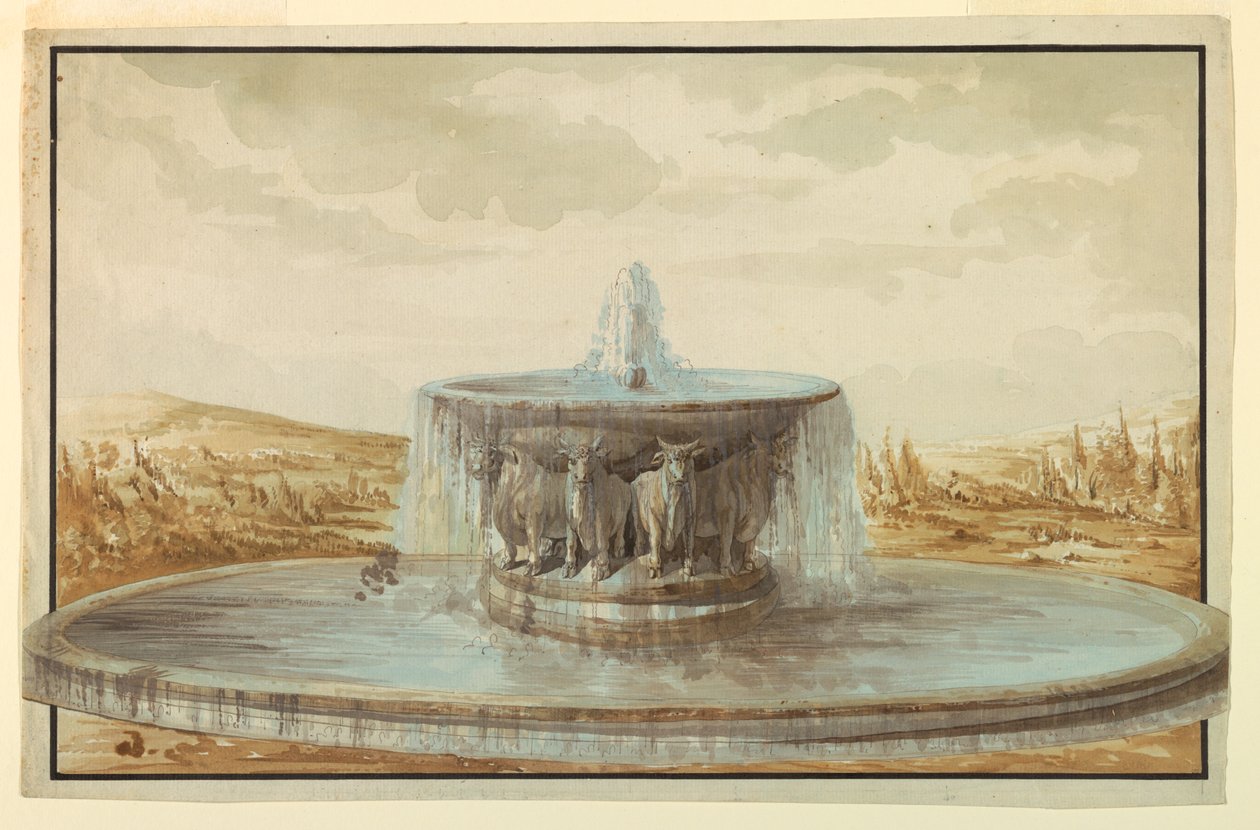 Design für einen Brunnen von Giuseppe Barberi