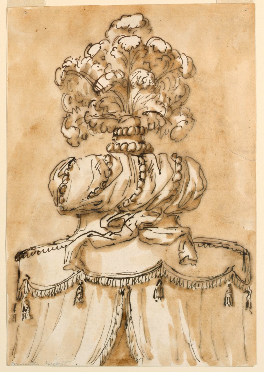Detail eines gefiederten Baldachins von Giuseppe Barberi