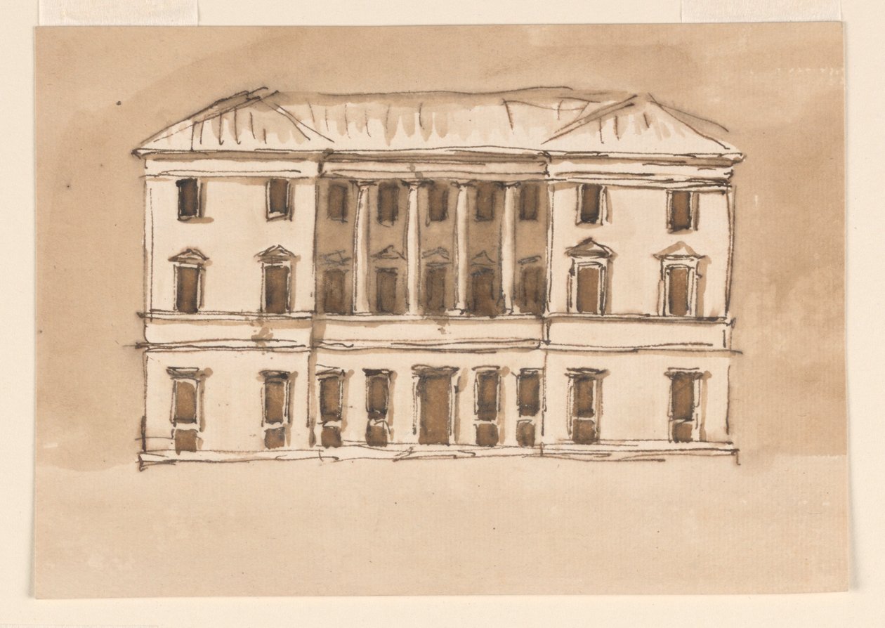 Aufriss eines Stadthauses von Giuseppe Barberi