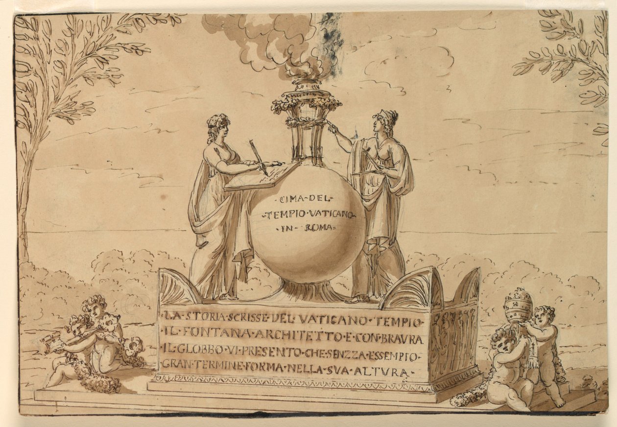 Grabdenkmal für Carlo Fontana von Giuseppe Barberi