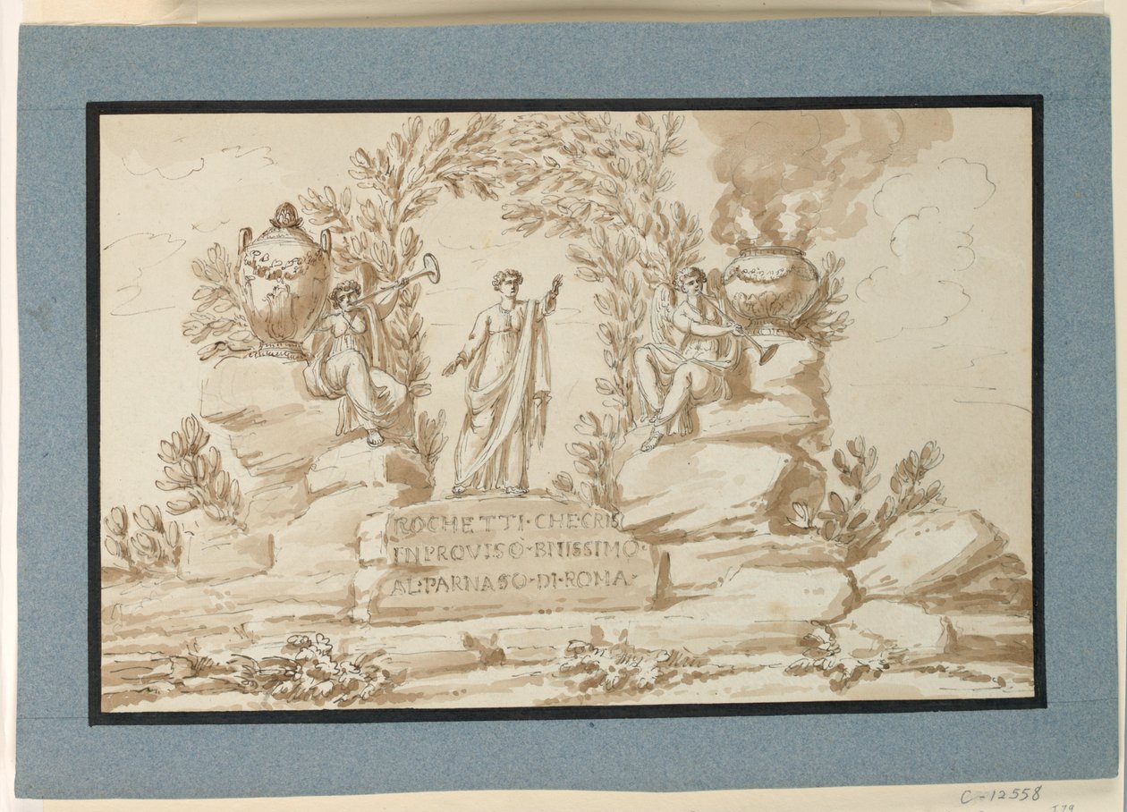 Grabdenkmal für Improvisator Rochetti von Giuseppe Barberi