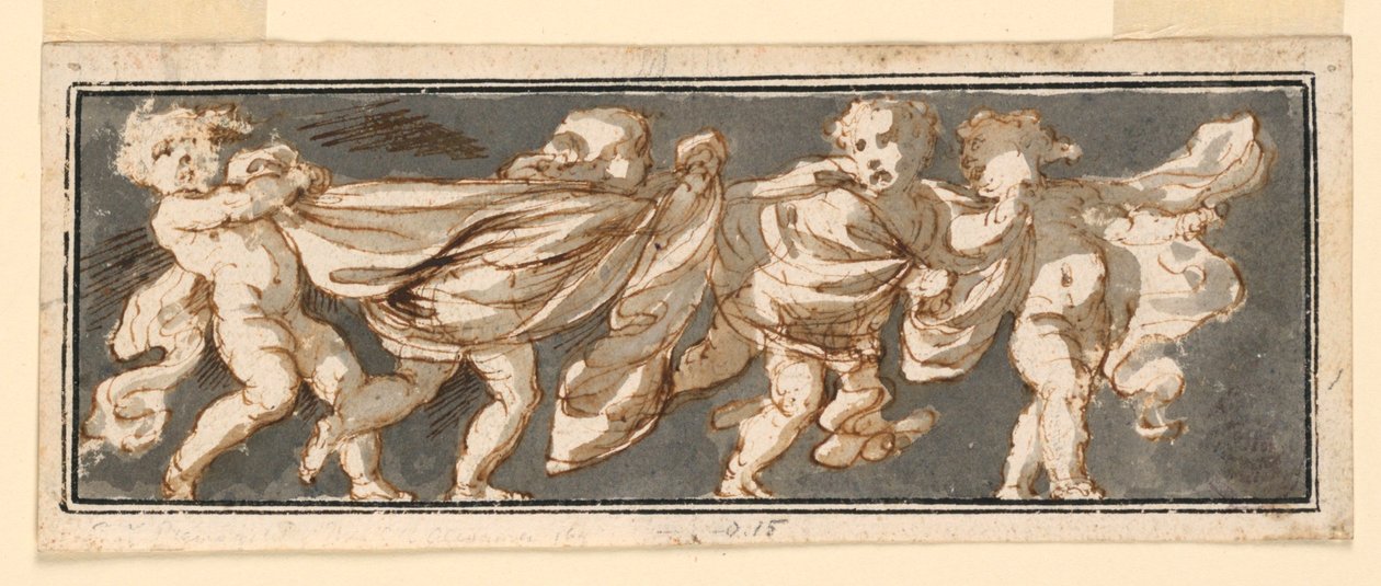Fries mit Kindern von Giuseppe Bernardino Bison