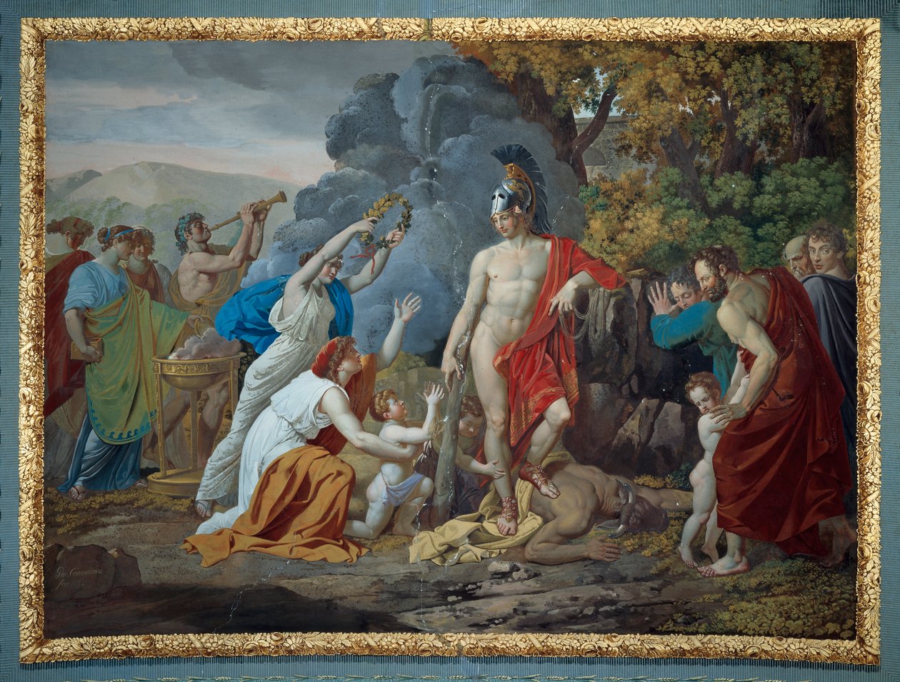 Theseus und der Minotaurus von Giuseppe Cammarano