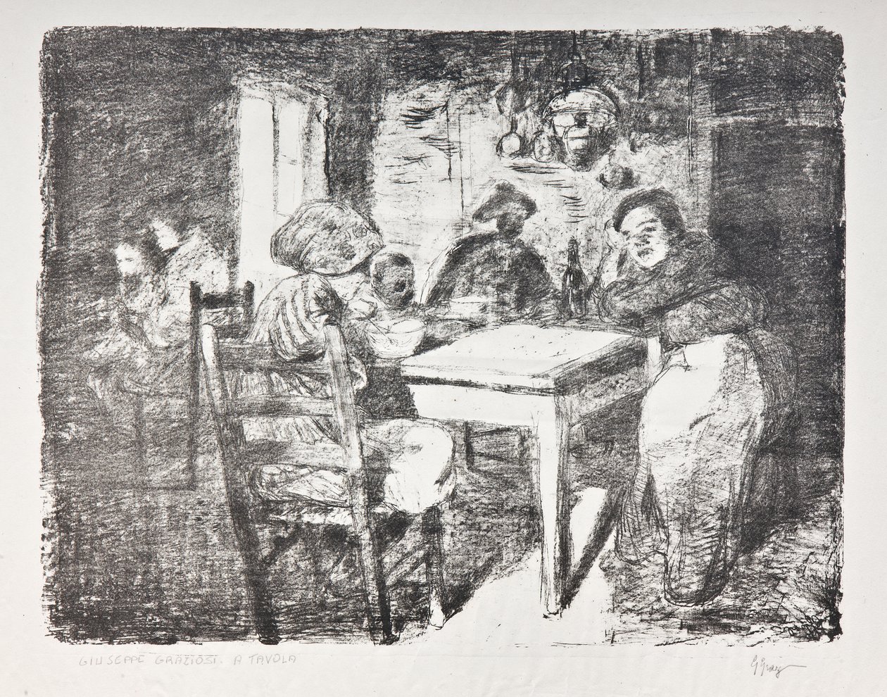 Am Tisch, ca. 1907 von Giuseppe Graziosi