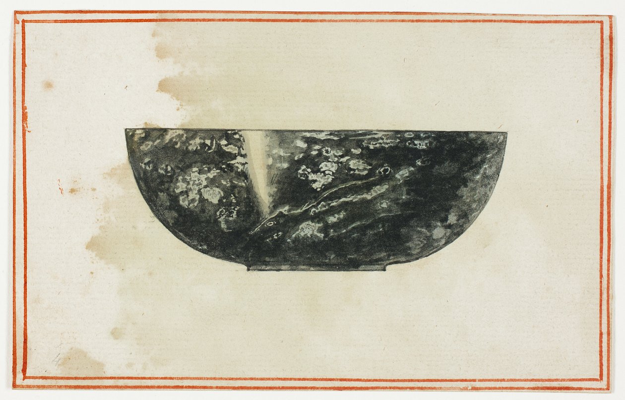 Schwarze Marmorschale von Giuseppe Grisoni