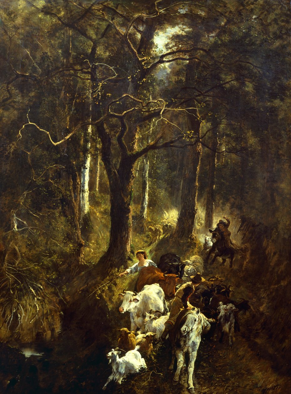 Weiden in Fontainebleau von Giuseppe Palizzi