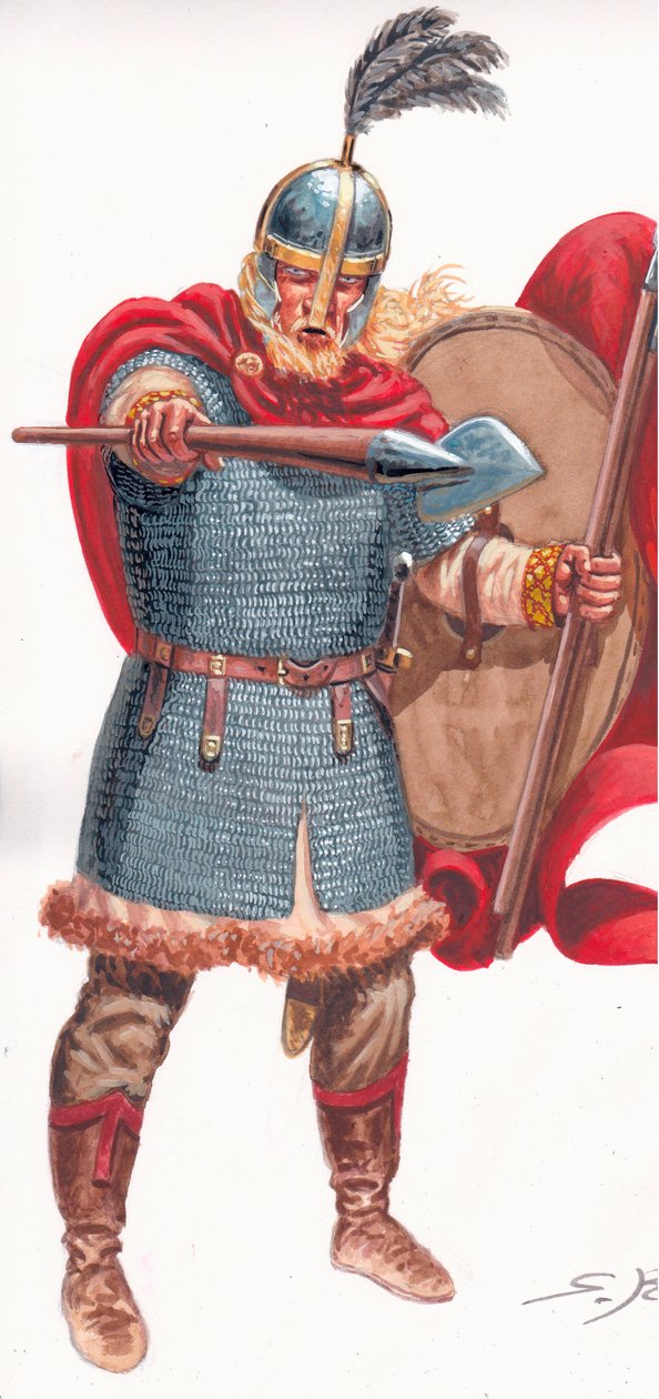 Barbarischer Anführer (Westgoten, Goten oder Vandalen) von Giuseppe Rava