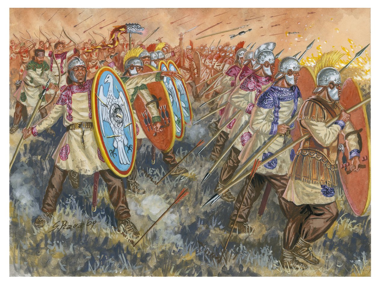 Schlacht von Adrianopel (Hadrianopolis) von Giuseppe Rava