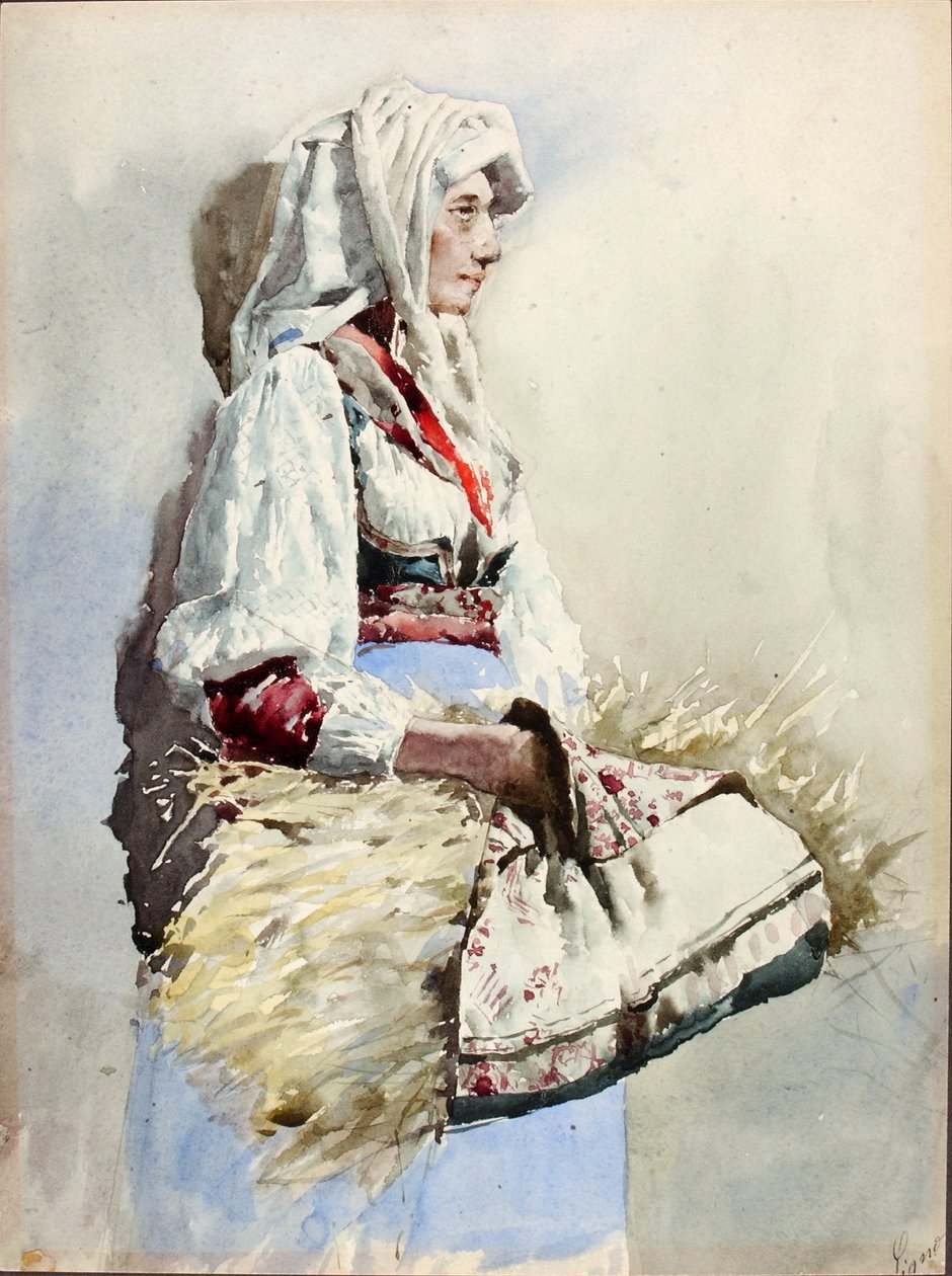 Italienische Bäuerin von Giuseppe Signorini