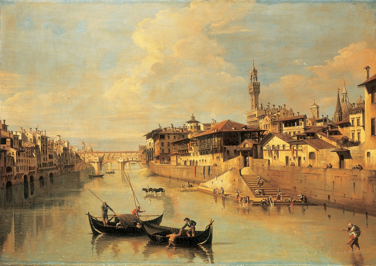 Die Ponte Vecchio, Florenz von Giuseppe Zocchi