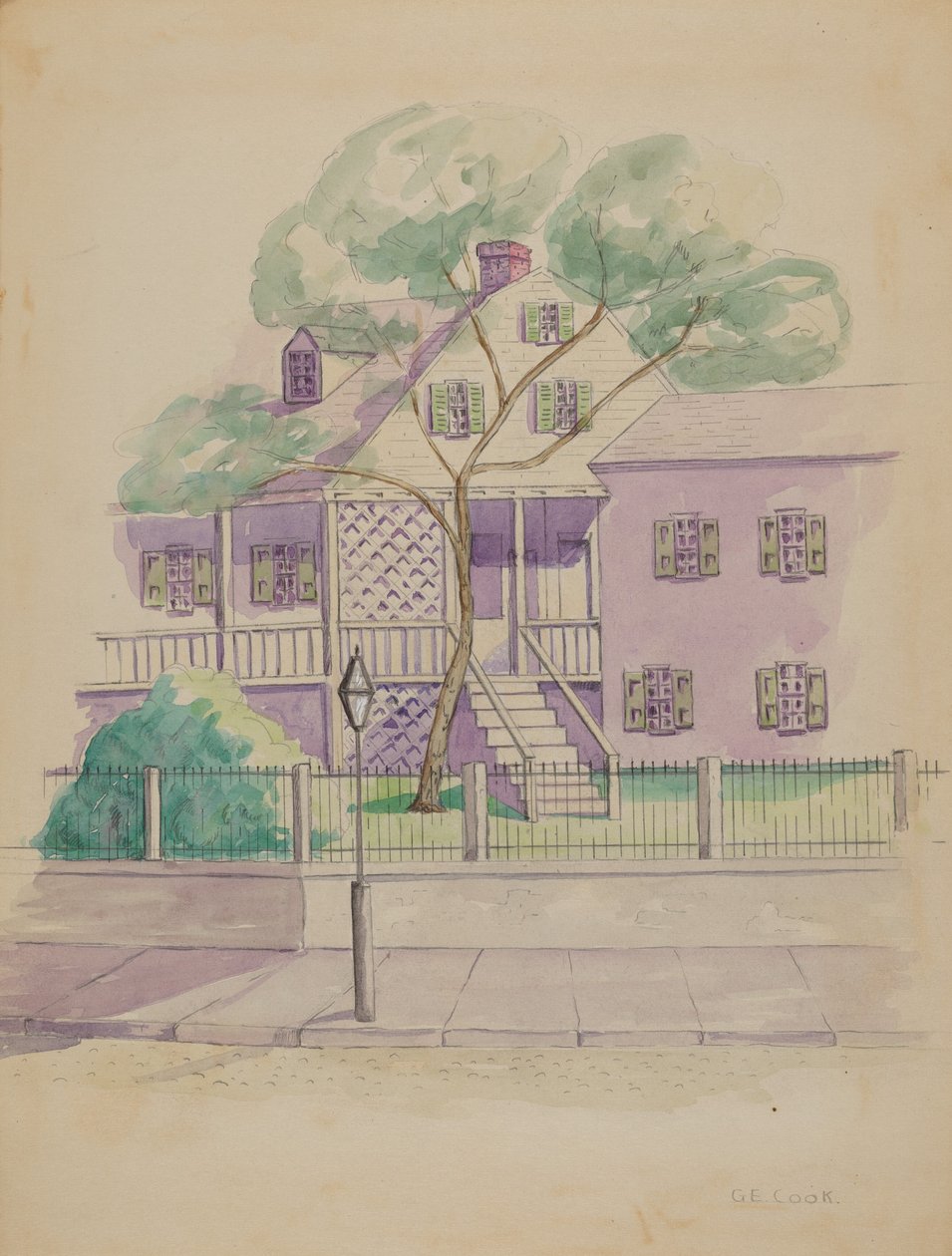 Altes niederländisches Bauernhaus, ca. 1936 von Gladys Cook