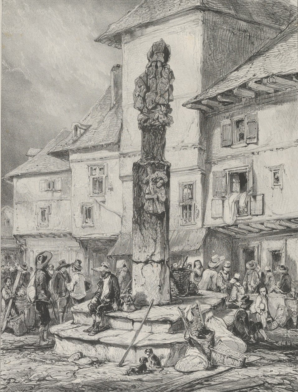 Croix de Chaudesaigues, 1831 von Godefroy Engelmann