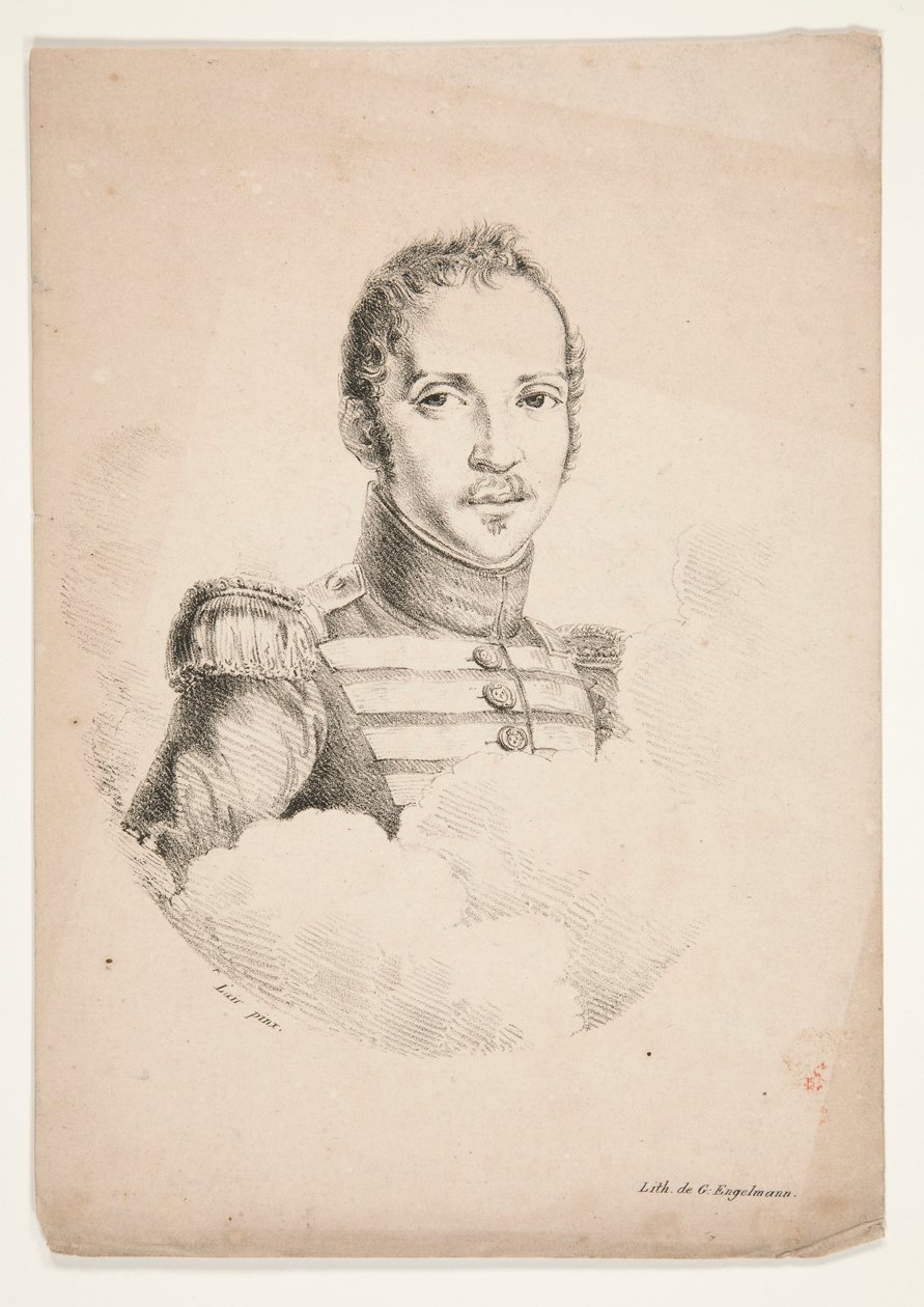 Unbekannt (Brustporträt eines Soldaten) von Godefroy Engelmann