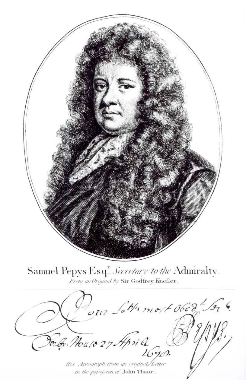 Samuel Pepys (1633-1703) von Godfrey Kneller