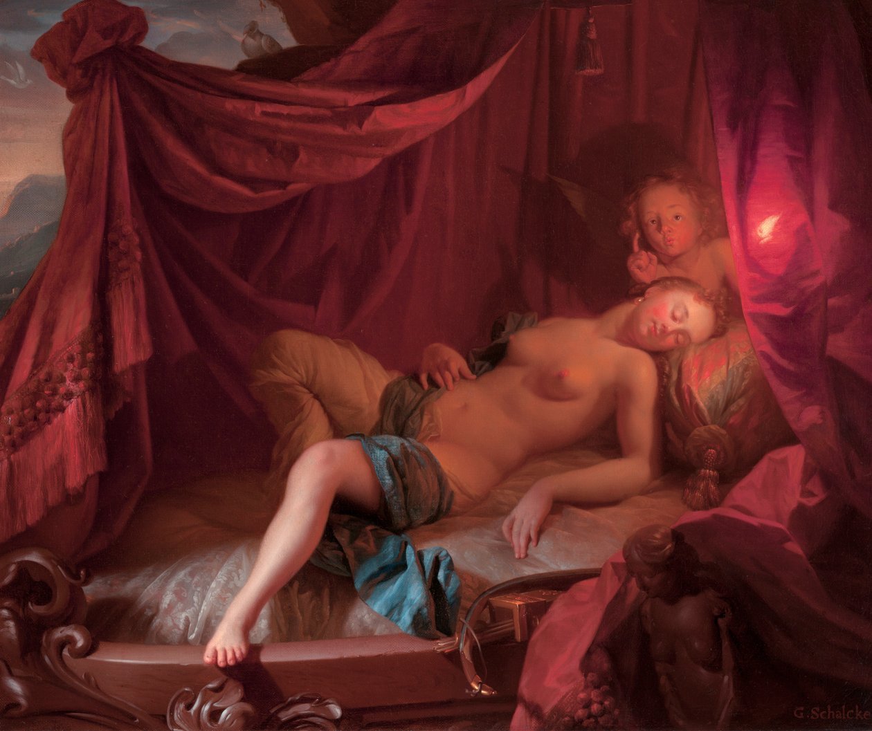 Schlafende Venus und Amor von Godfried Schalcken