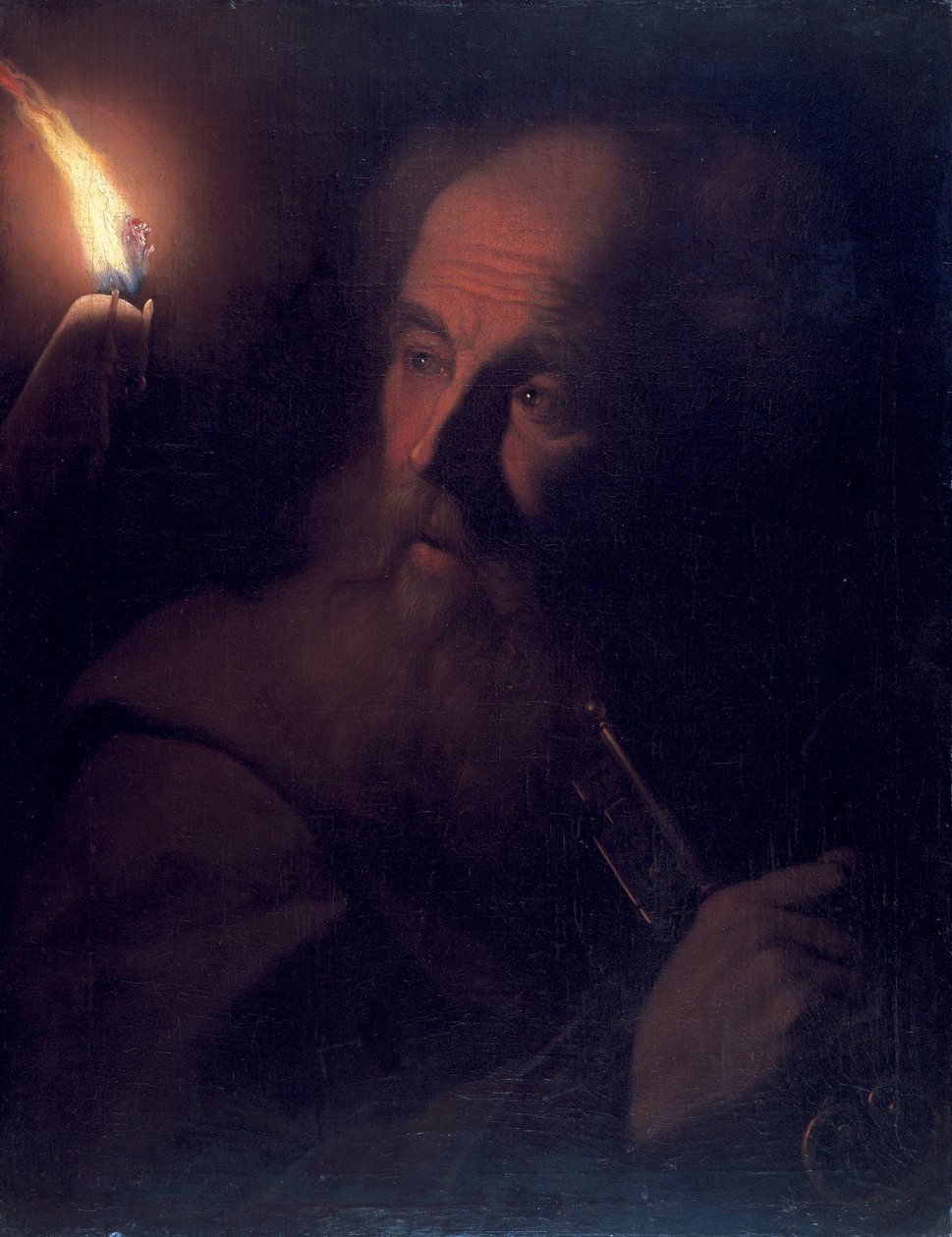 St. Peter bei Kerzenlicht (ca. 1700-06) von Godfried Schalcken