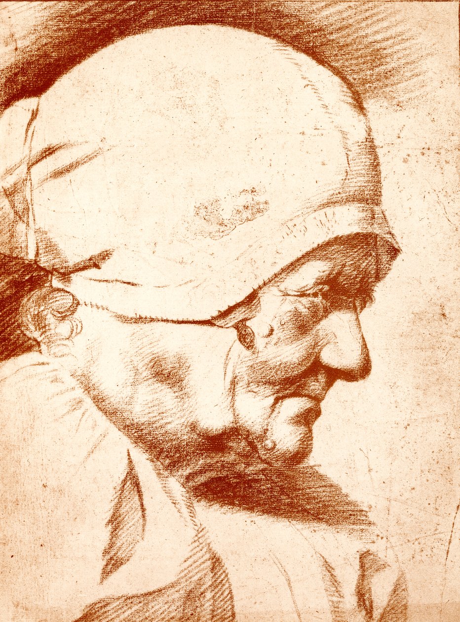 Kopf einer alten Frau von Godfried Schalcken