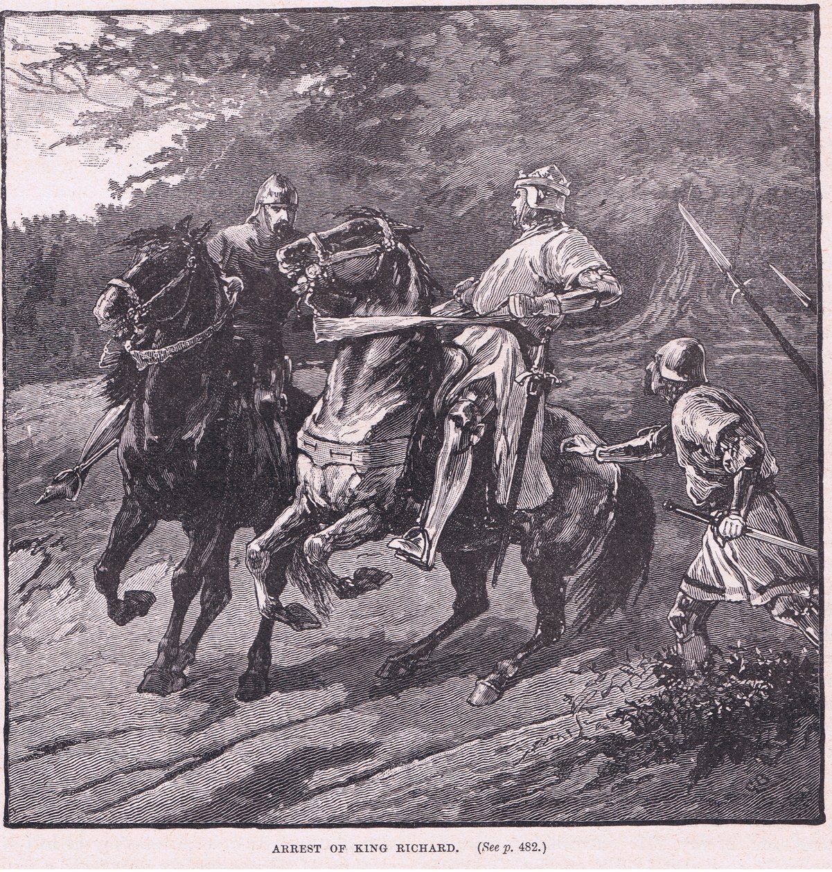 Die Verhaftung von König Richard, 1339 n. Chr. von Gordon Frederick Browne