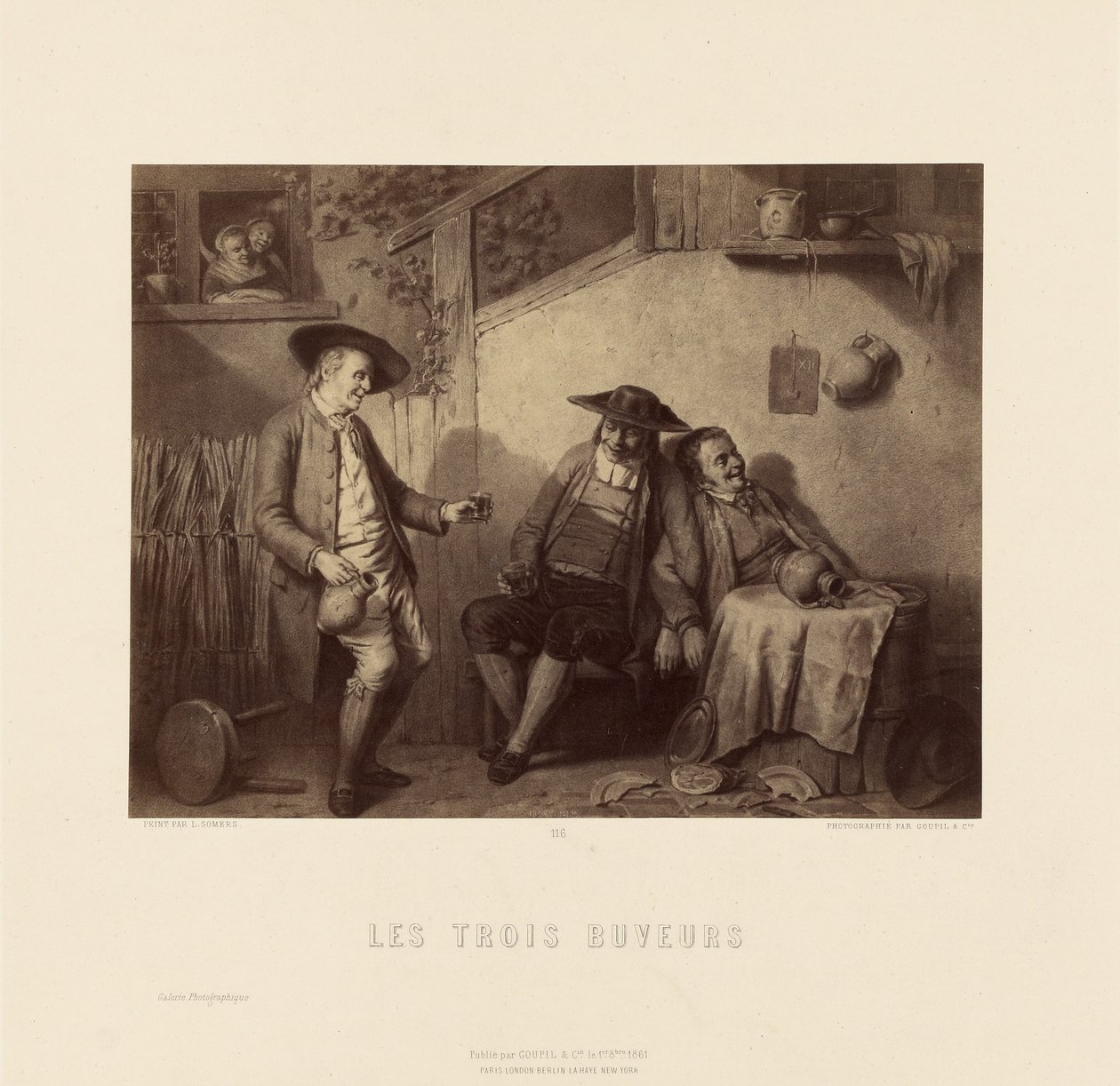 Die drei Trinker von L. Somers von Goupil and Cie.