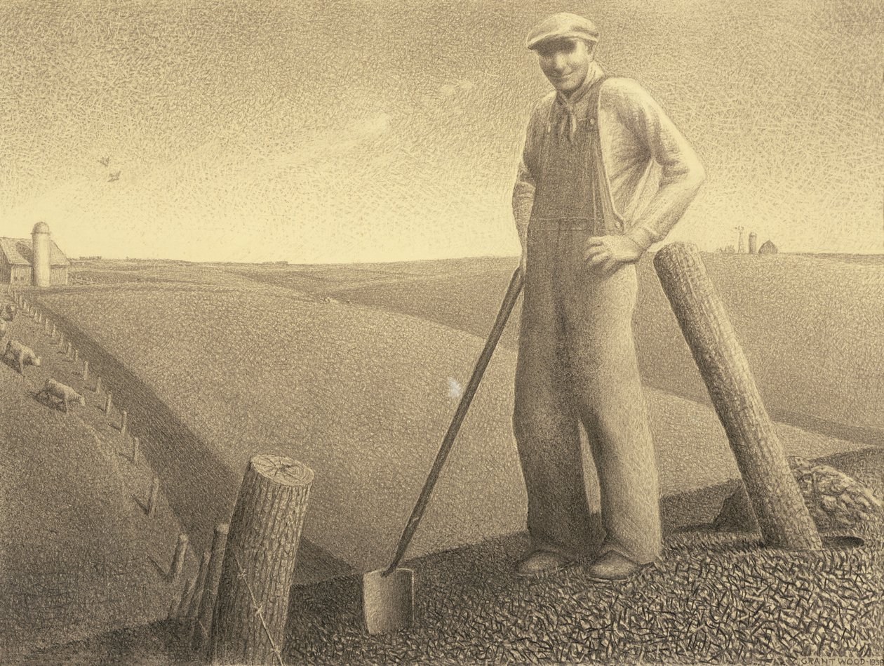 Im Frühling von Grant Wood