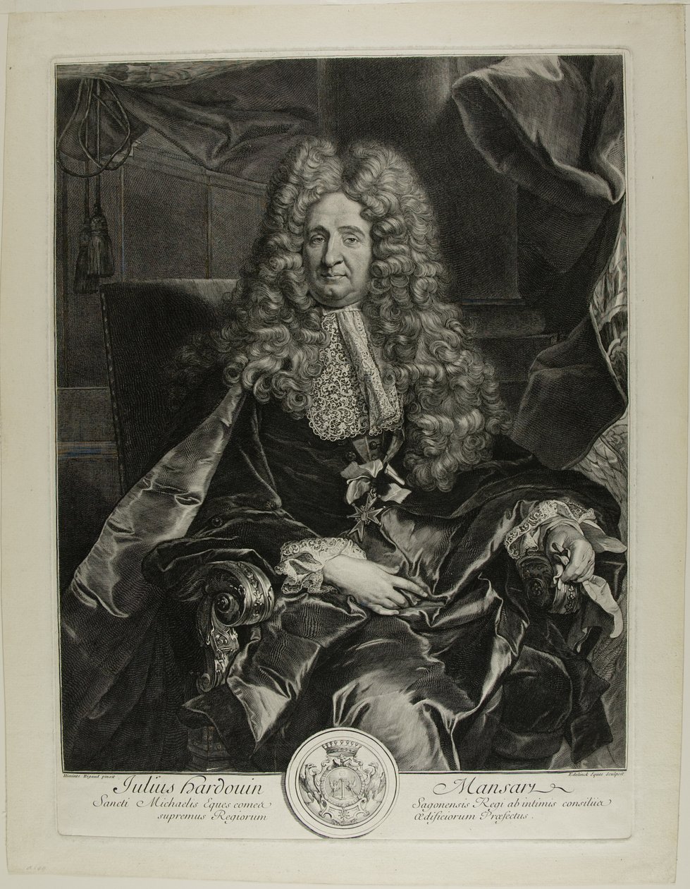 Jules Hardouin Mansart von Gérard Edelinck