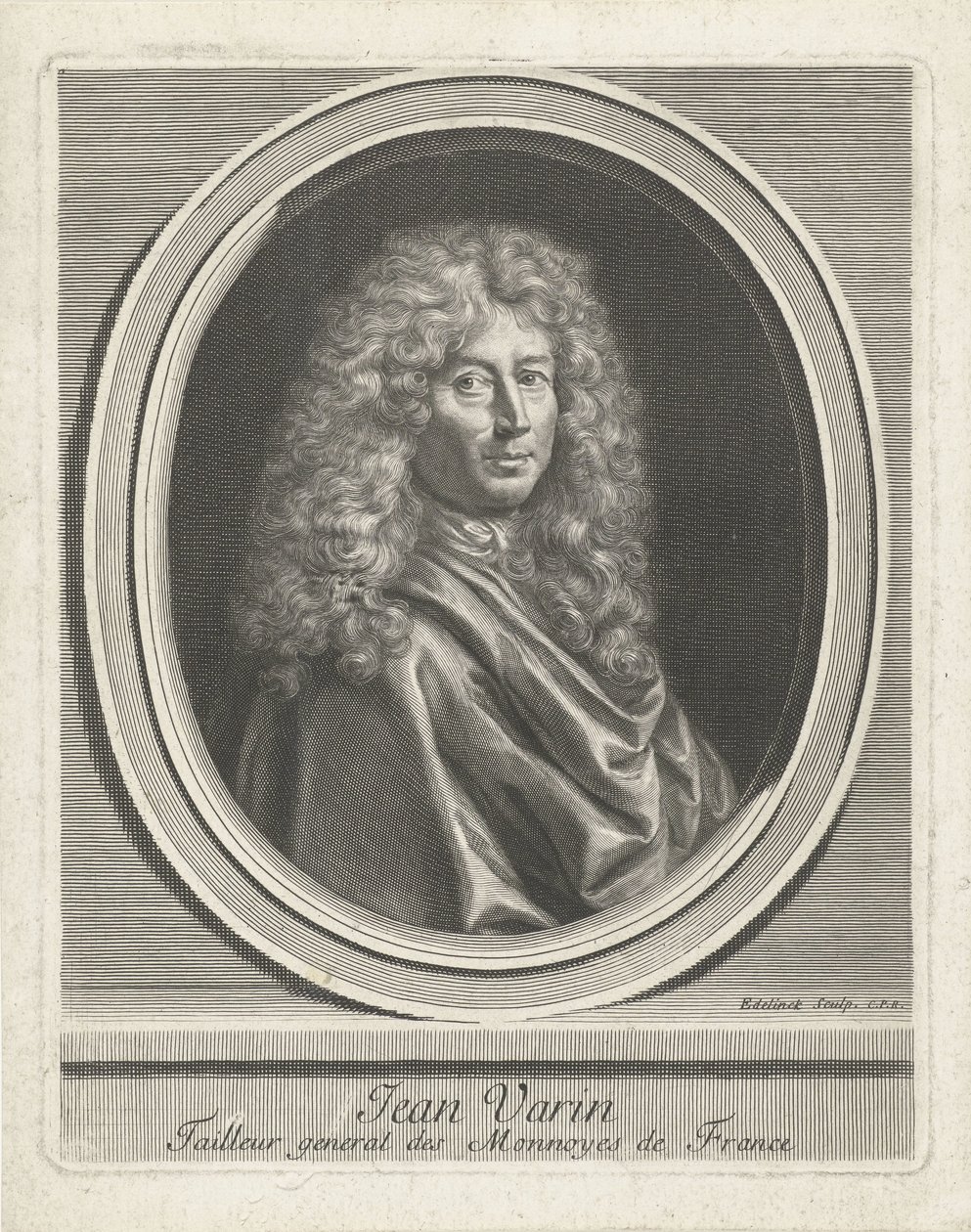 Porträt von Jean Varin von Gérard Edelinck