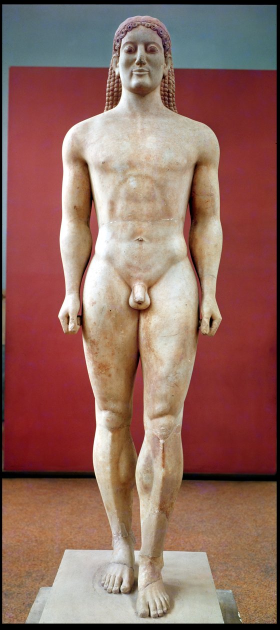Anavysos Kouros, Grabstatue von Kroisos, ca. 530-520 v. Chr. von Greek