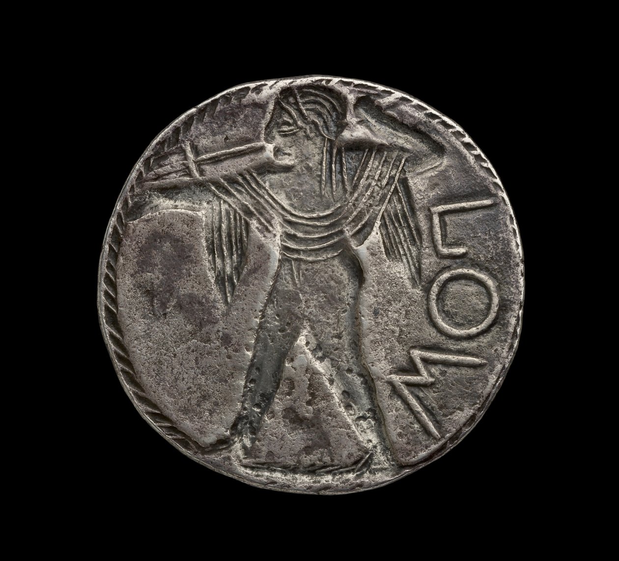 Antike griechische incuse Silbermünze aus Posidonia, 510-30 n. Chr. von Greek