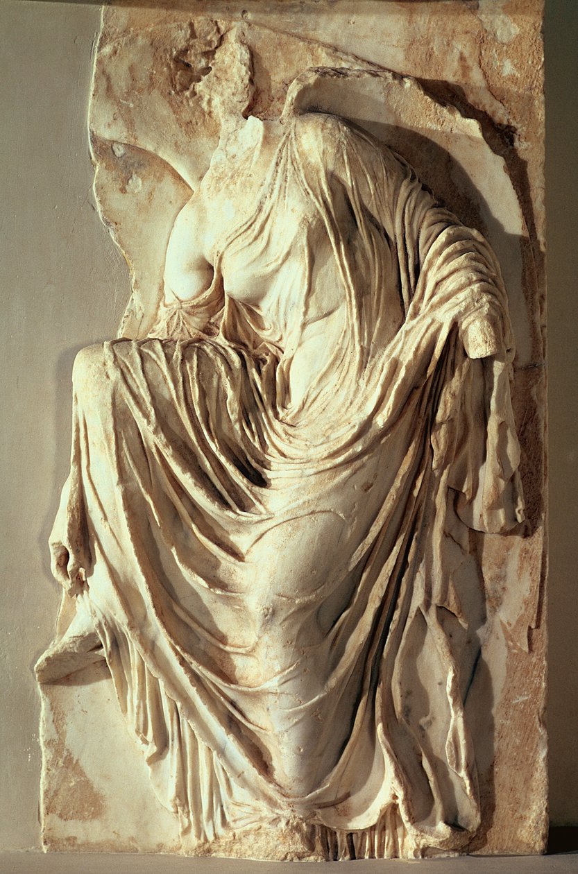 Athena Nike, die ihre Sandale anpasst, um 420 v. Chr. von Greek