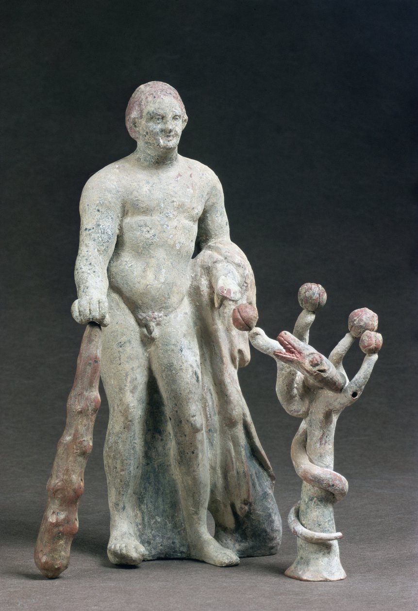 Herakles mit dem Apfel der Hesperiden, ca. 160-140 v. Chr. von Greek