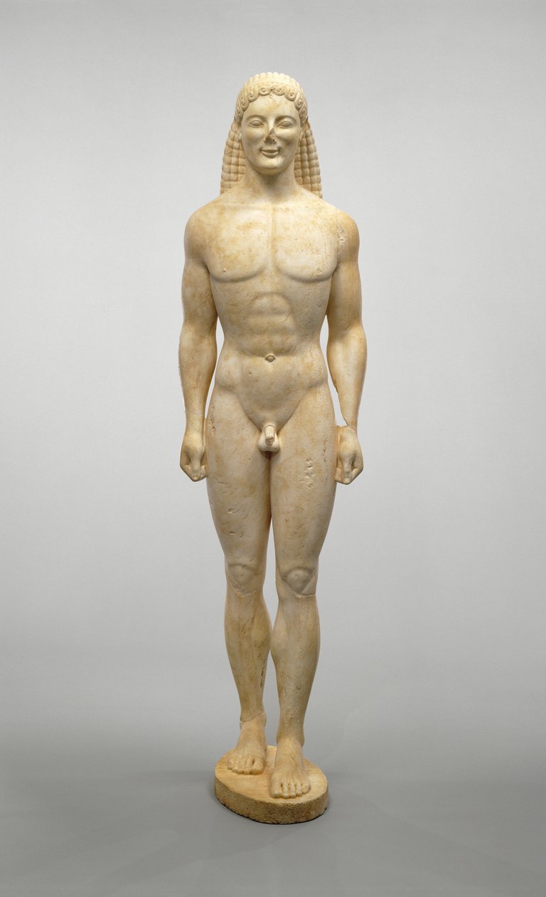 Kouros, ca. 530 v. Chr. (Dolomitischer Marmor) von Greek
