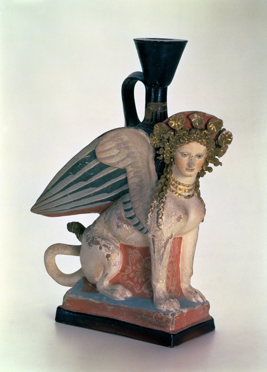 Lekythos in Form einer Sphinx, Bosporanisches Königreich, spätes 5. Jahrhundert v. Chr. von Greek