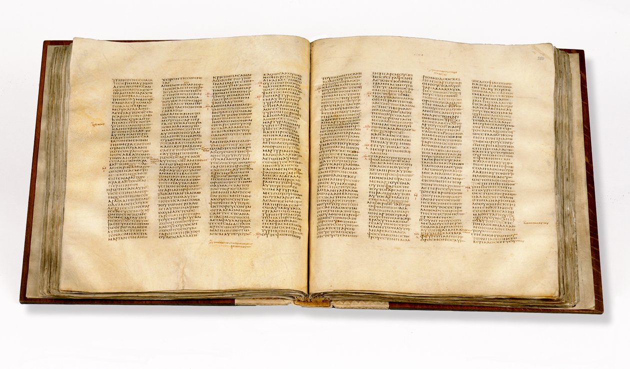 Seite aus dem Codex Sinaiticus von Greek