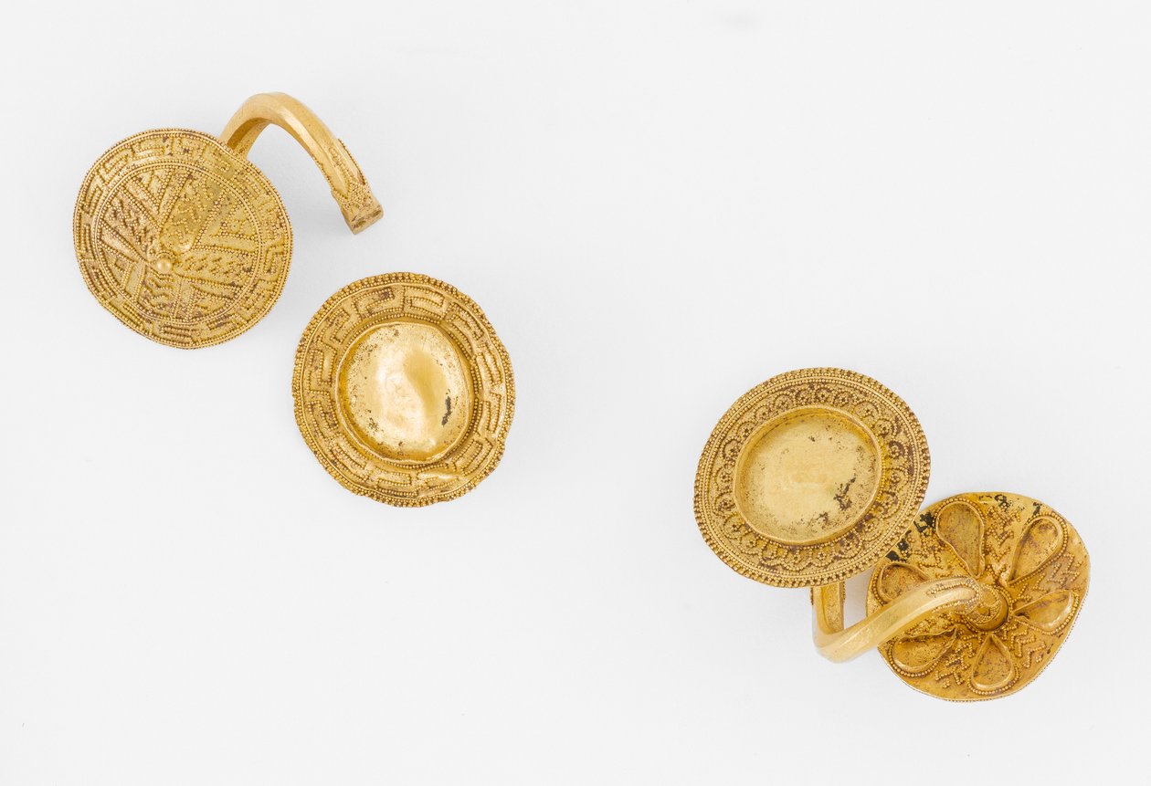 Paar Spiral-Ohrringe, ca. 700 v. Chr. von Greek