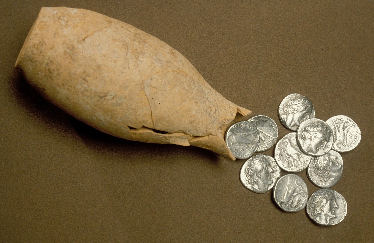 Tetradrachmen von Ptolemaios I. und Ptolemaios II., um 3. Jahrhundert v. Chr. von Greek