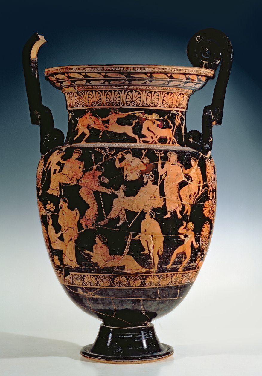 Die Geburt des Dionysos, Proto-Apulische rotfigurige Krater, spätes 5. Jahrhundert v. Chr. - frühes 4. Jahrhundert v. Chr. von Greek