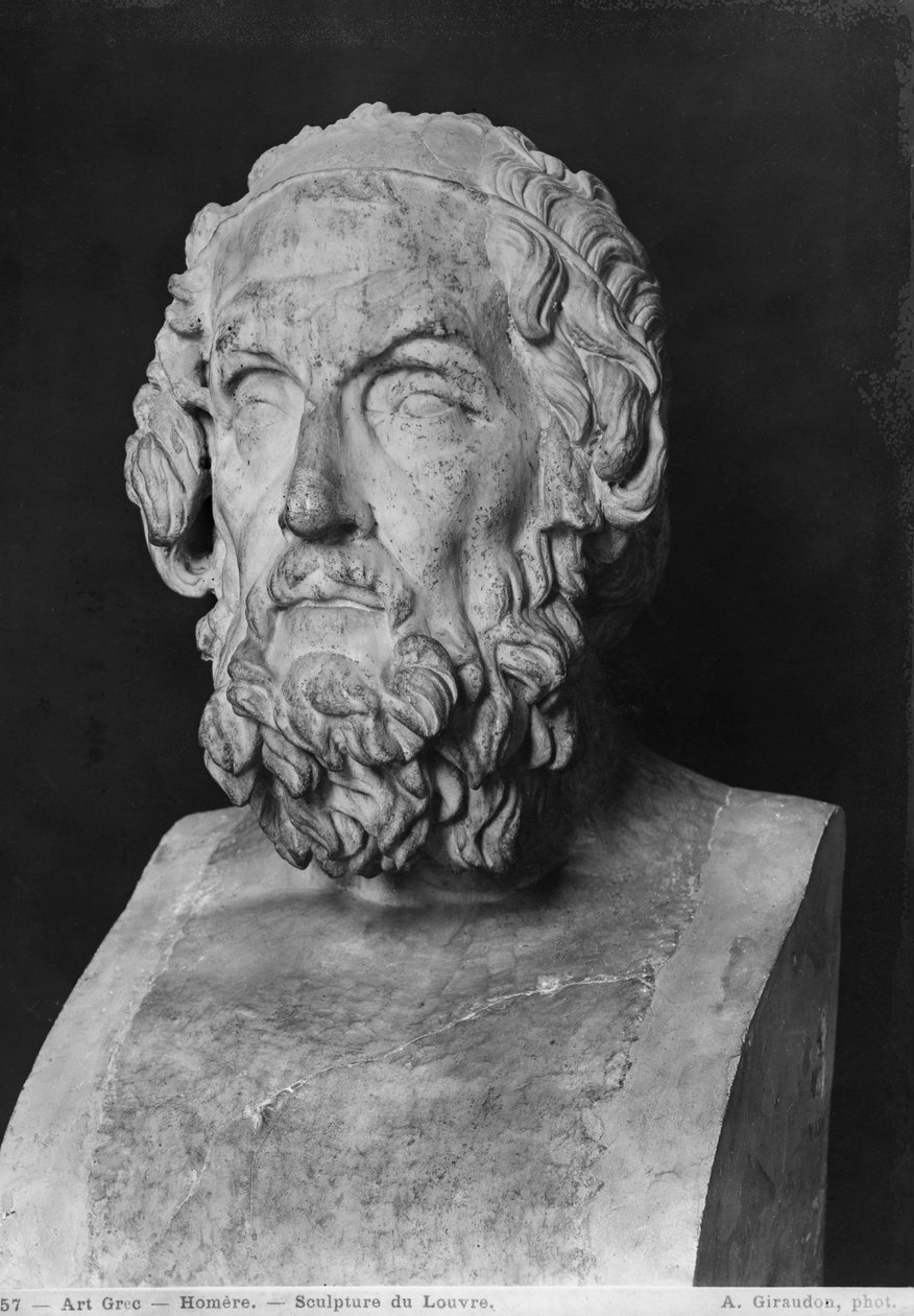 Büste von Homer, hellenistische Periode (330-20 v. Chr.) von Greek