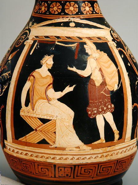 Oinochoe (Form III), 340-320 v. Chr. (Keramik) (Detail) von Greek