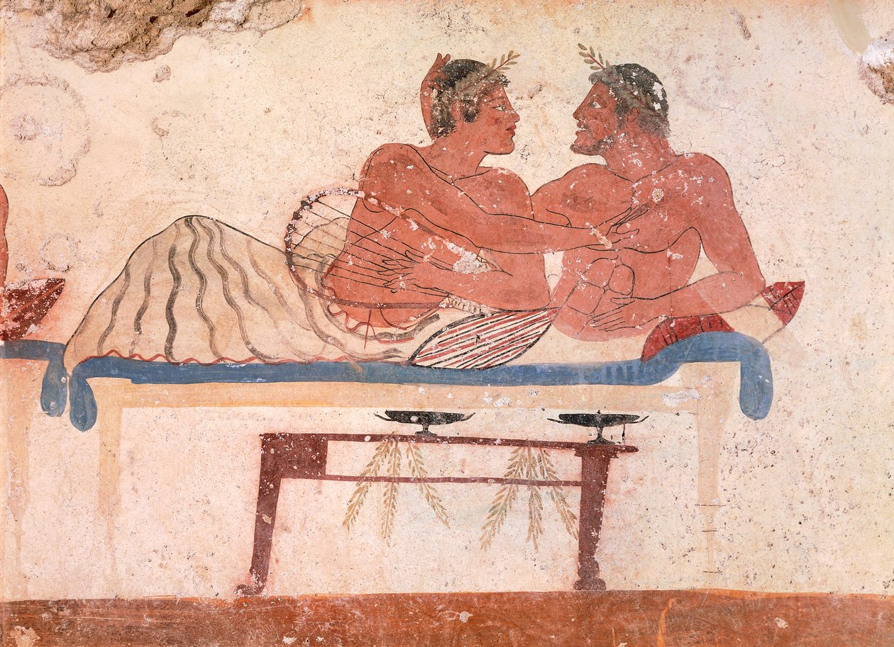 Symposionsszene (Detail), ca. 480-490 v. Chr. von Greek