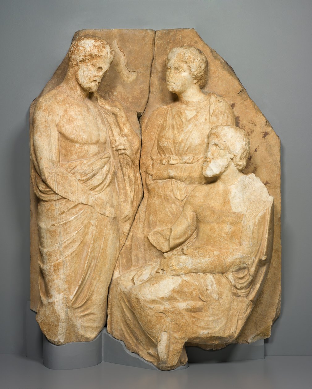 Fragment eines Grab-Naiskos von Greek School