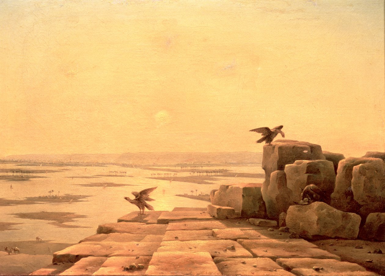 Überschwemmung des Nils, 1842 von Grigory Tchernezov