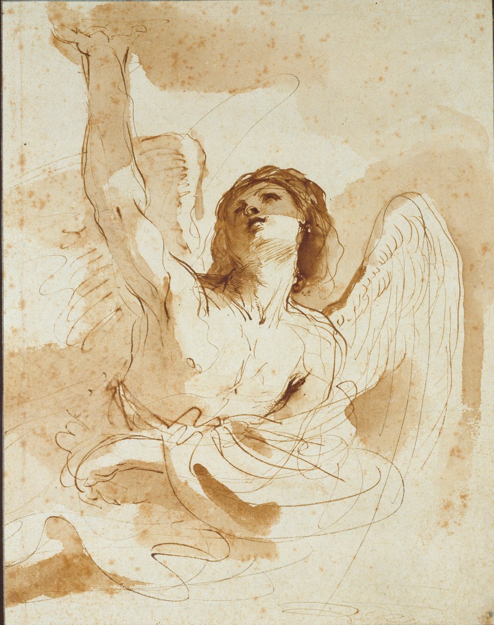 Ein Engel, frühes 17. Jahrhundert von Guercino