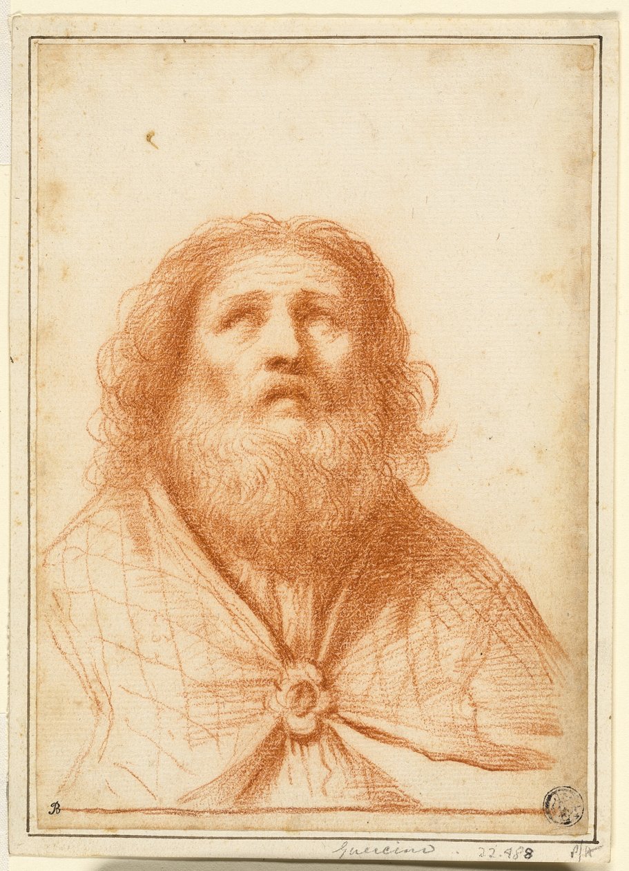 Büste eines Heiligen oder Hohepriesters von Guercino