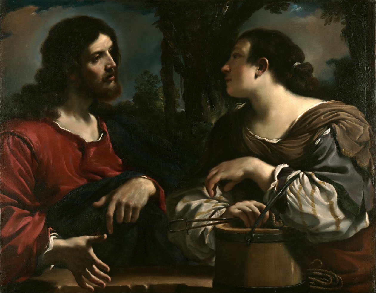 Christus und die Samariterin am Jakobsbrunnen von Guercino