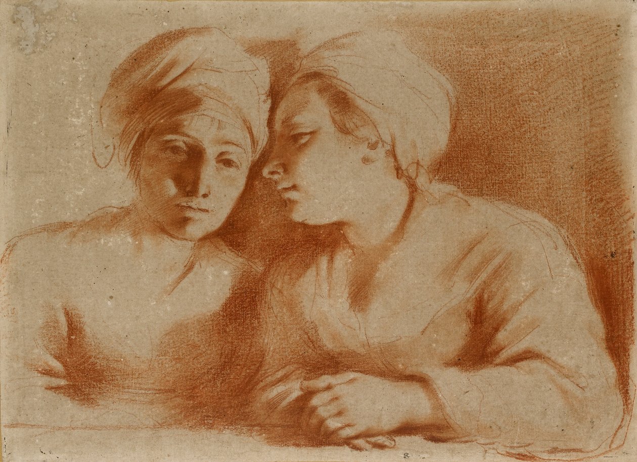 Zwei sitzende Frauen von Guercino