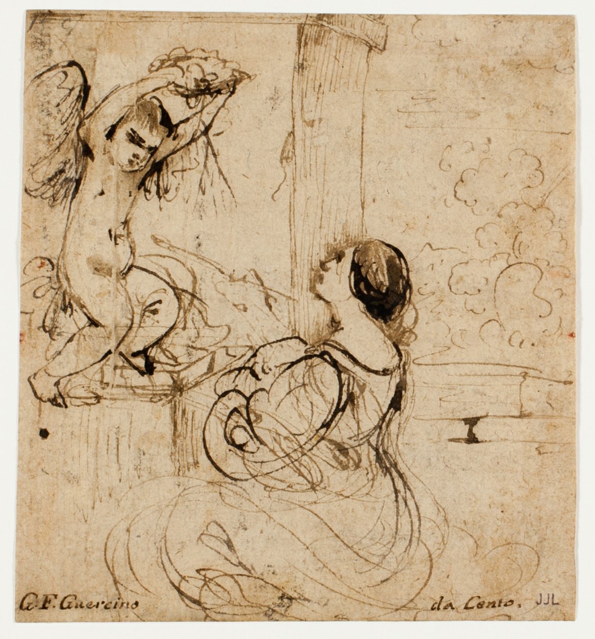 Frau mit Putto von Guercino