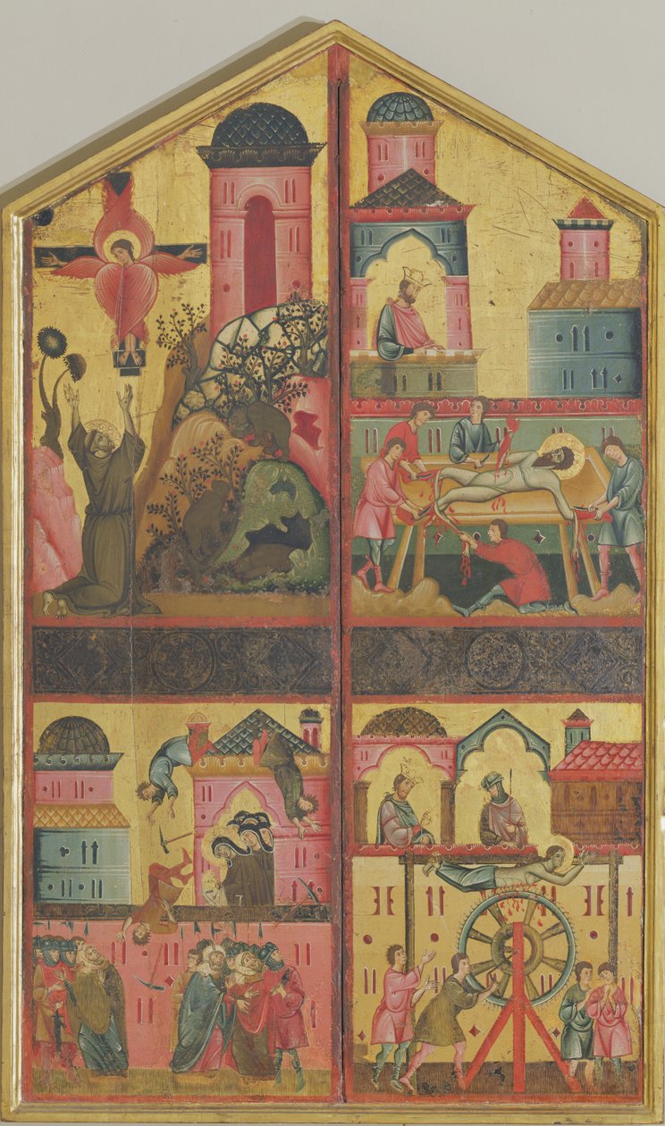 Diptychon der Heiligen Klara, ca. 1280 von Guido da Siena